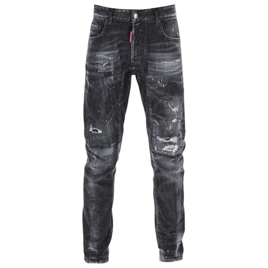 Dsquared2 Tidy Biker Jean Estilo Desgastado Negro - Image 1