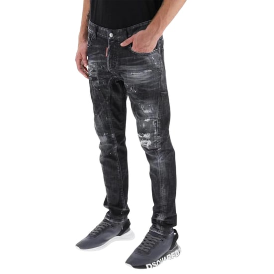 Dsquared2 Tidy Biker Jean Estilo Desgastado Negro - Image 2