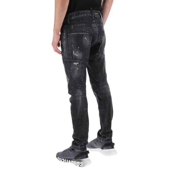 Dsquared2 Tidy Biker Jean Estilo Desgastado Negro - Image 3