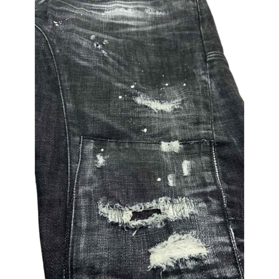 Dsquared2 Tidy Biker Jean Estilo Desgastado Negro - Image 6