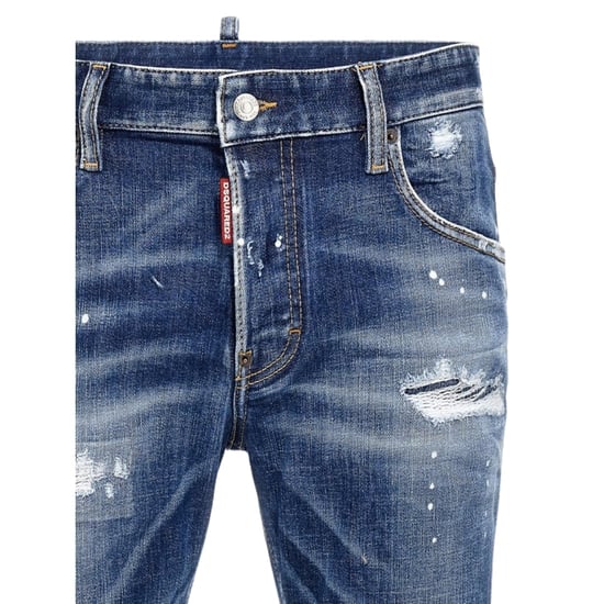 Dsquared2 Super Twinky Jean Vaqueros Azules Reforzados Con Efecto Desgastado - Image 3