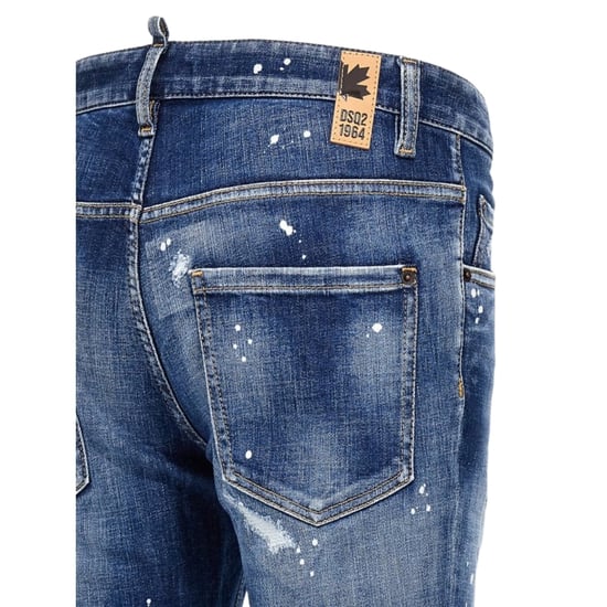 Dsquared2 Super Twinky Jean Vaqueros Azules Reforzados Con Efecto Desgastado - Image 4