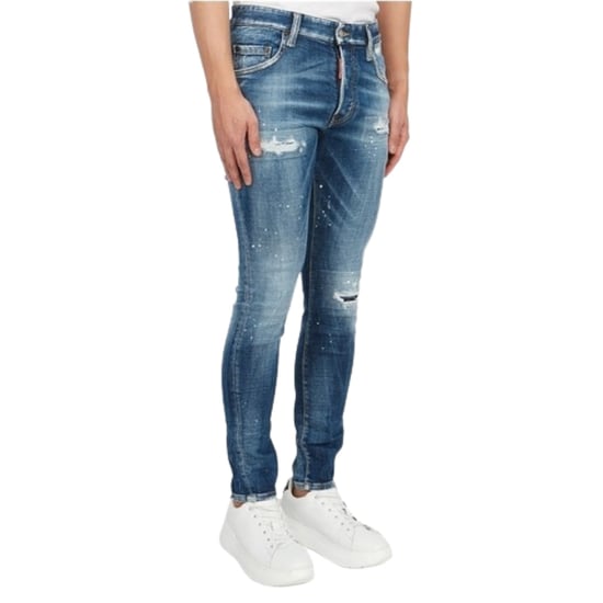 Dsquared2 Super Twinky Jean Vaqueros Azules Reforzados Con Efecto Desgastado - Image 5