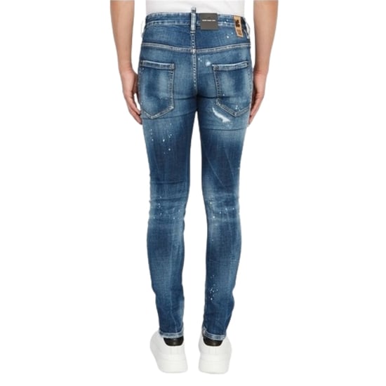 Dsquared2 Super Twinky Jean Vaqueros Azules Reforzados Con Efecto Desgastado - Image 6