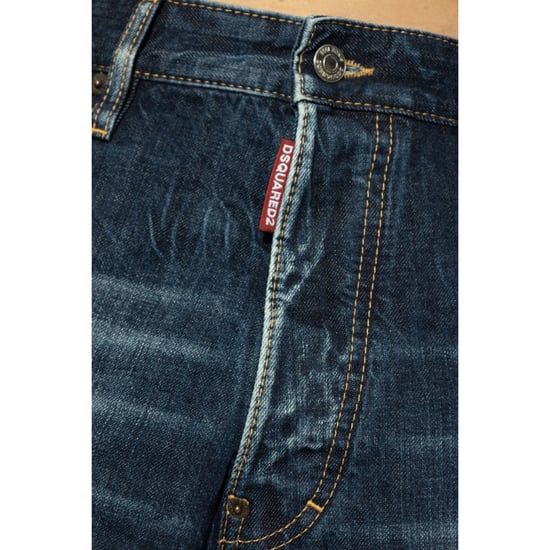 Vaqueros Holgados Lavados Be Cool Be Nice De Dsquared2 En Azul Marino - Image 4