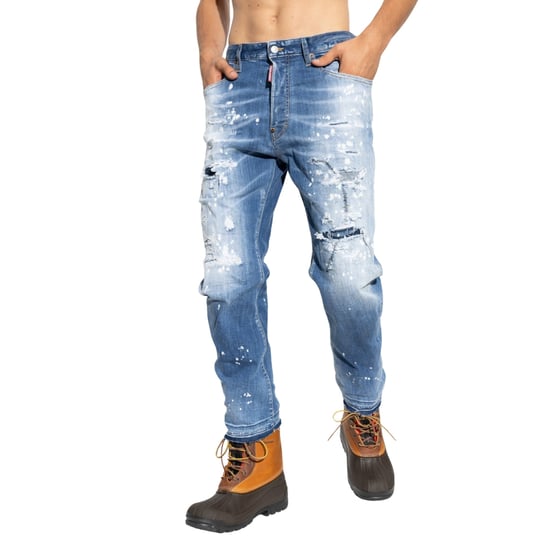 Vaqueros Bro Con Lavado Sal Marina Medio De Dsquared2 En Azul Marino - Image 3