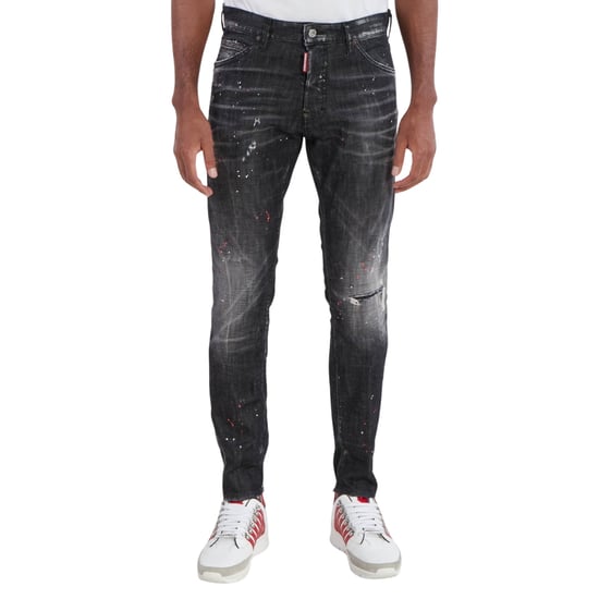 Jeans Negros Dsquared2 Cool Guy Con Efecto Desgastado Y Salpicaduras De Pintura - Image 2