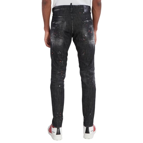 Jeans Negros Dsquared2 Cool Guy Con Efecto Desgastado Y Salpicaduras De Pintura - Image 3
