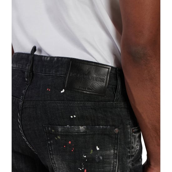 Jeans Negros Dsquared2 Cool Guy Con Efecto Desgastado Y Salpicaduras De Pintura - Image 4