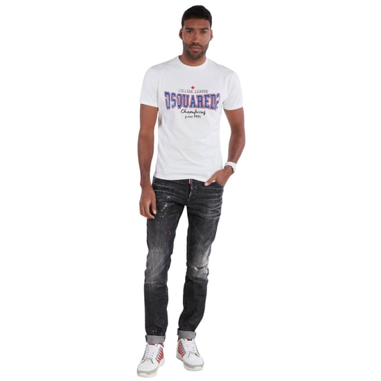 Jeans Negros Dsquared2 Cool Guy Con Efecto Desgastado Y Salpicaduras De Pintura - Image 5