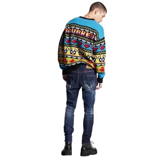 Jeans Dsquared2 Skater Jean Dark Monster Maze Wash Azul - Image 3