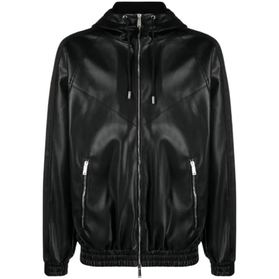 Chaqueta Negra Con Capucha De Contraste De Dsquared2 - Image 1
