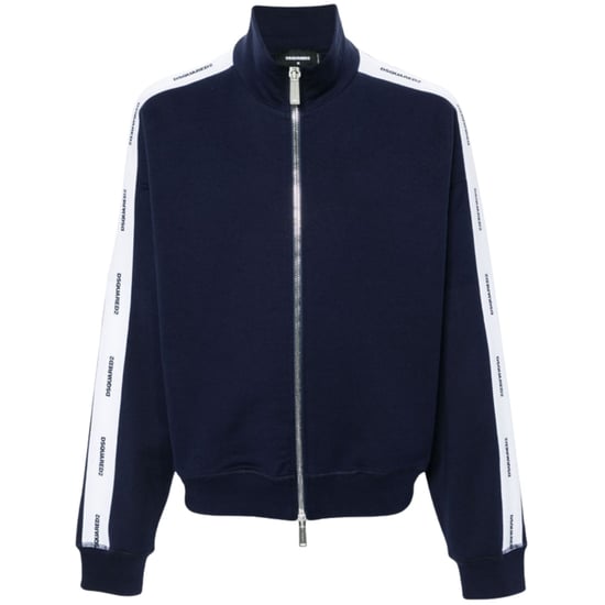 Chaqueta Deportiva Azul Marino Con Cinta Del Logo De Dsquared2 - Image 1