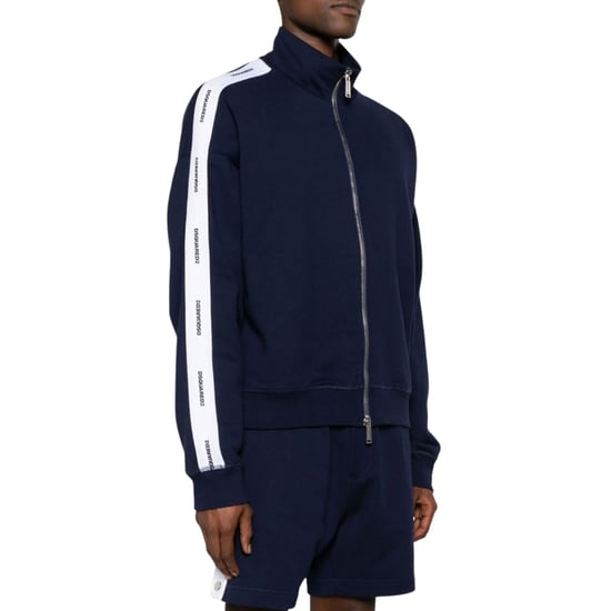 Chaqueta Deportiva Azul Marino Con Cinta Del Logo De Dsquared2 - Image 3