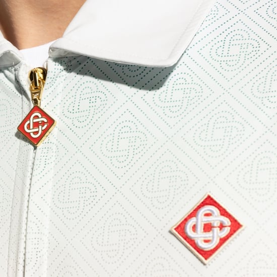Chaqueta Blanca Degradada Con Monograma De Casablanca Perforado Y Cortado A Láser - Image 4