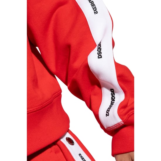 Chaqueta Deportiva Roja Con Cinta Del Logo De Dsquared2 - Image 4