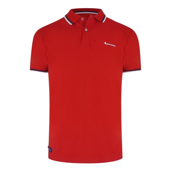 Polo Aquascutum Active De Algodón A Rayas Dry-fit Rojo - Image 1