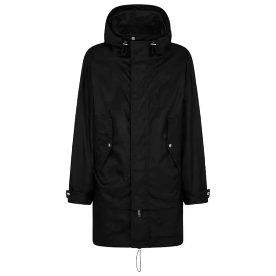 Chaqueta Parka Larga Negra Con Cola De Pez De Dsquared2 - Image 1