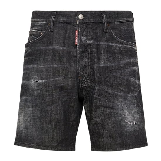 Dsquared2 Marine Bermudas Denim Pantalones Cortos Negros - Image 1