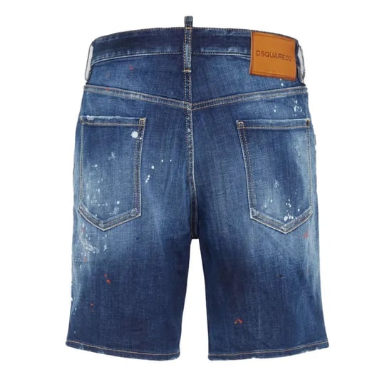 Shorts Vaqueros Azul Marino Con Diseño De Salpicaduras De Pintura De Dsquared2 - Image 2