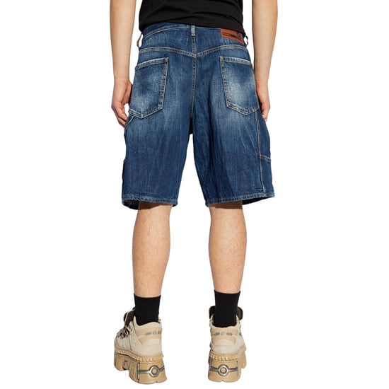 Pantalones Cortos De Carpintero Dark Semplice De Dsquared2 En Azul Marino - Image 4