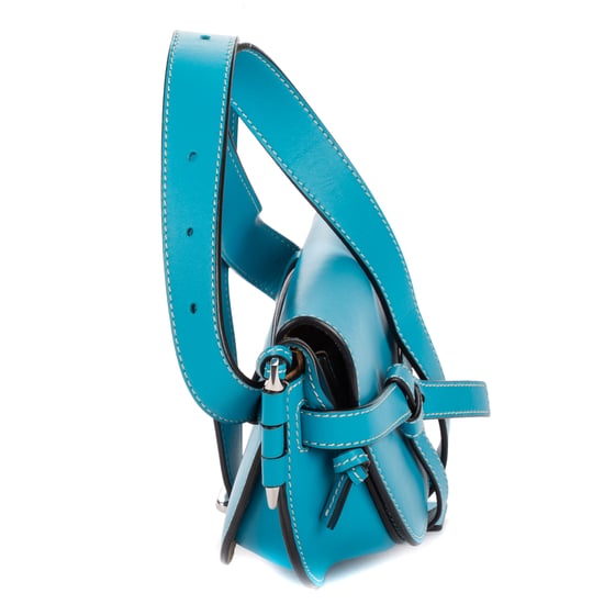 Loewe Mini Gate Waist Bag Mini en azul Cuero de ternero - Image 4
