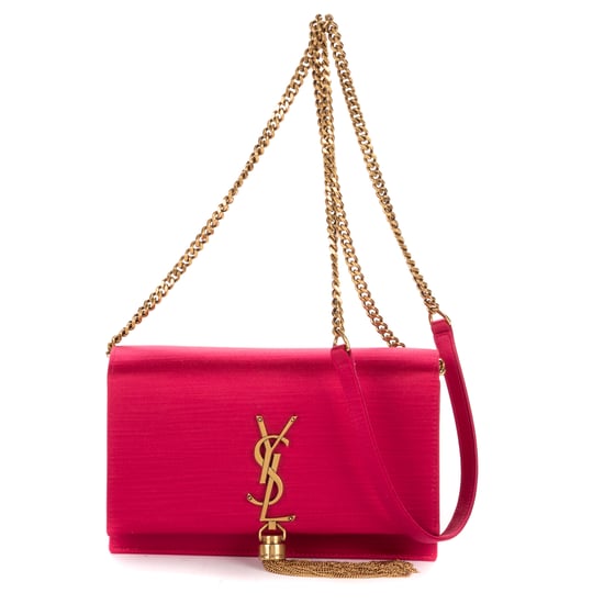 Yves Saint Laurent Satin Kate Tassel en Pink Lienzo - Image 1