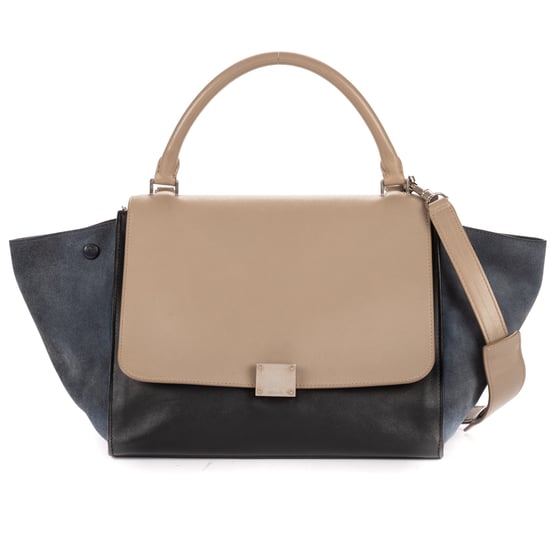 Celine Tricolor Trapeze Medium en negro Cuero de ternero - Image 1