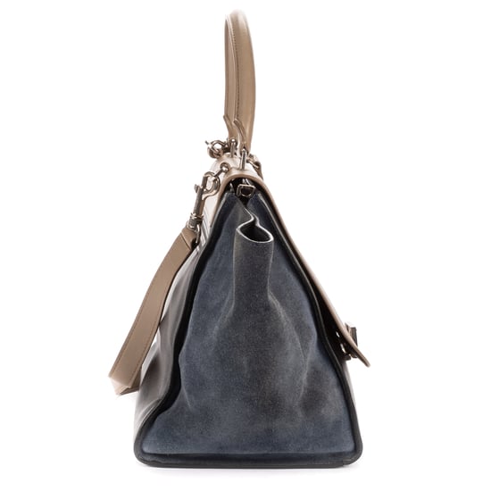 Celine Tricolor Trapeze Medium en negro Cuero de ternero - Image 4