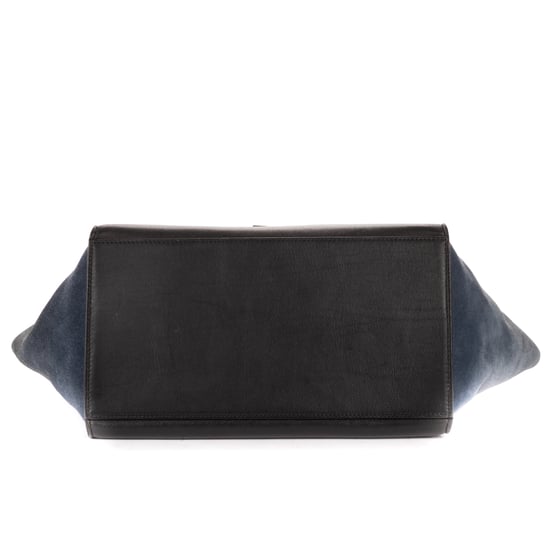 Celine Tricolor Trapeze Medium en negro Cuero de ternero - Image 6