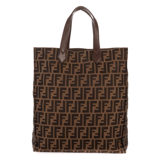 Fendi Shopper Tote  en  marrón oscuro Lienzo - Image 4