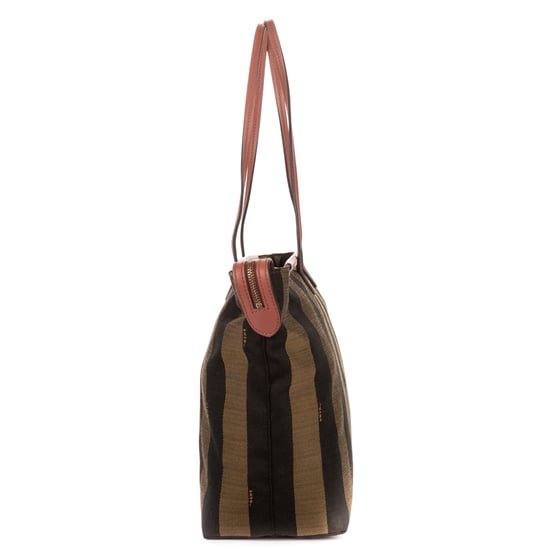 Fendi Large Pequin Zip Tote Large en  rosa Cuero de ternero - Image 3