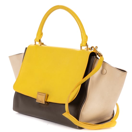 Celine Tricolor Trapeze Small en gris Cuero de ternero - Image 2
