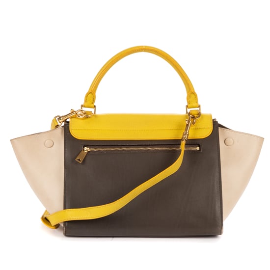 Celine Tricolor Trapeze Small en gris Cuero de ternero - Image 5