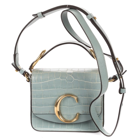 Chloé Mini C Crossbody en azul Cuero de ternero - Image 1