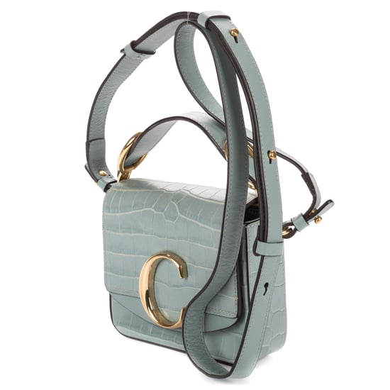 Chloé Mini C Crossbody en azul Cuero de ternero - Image 2