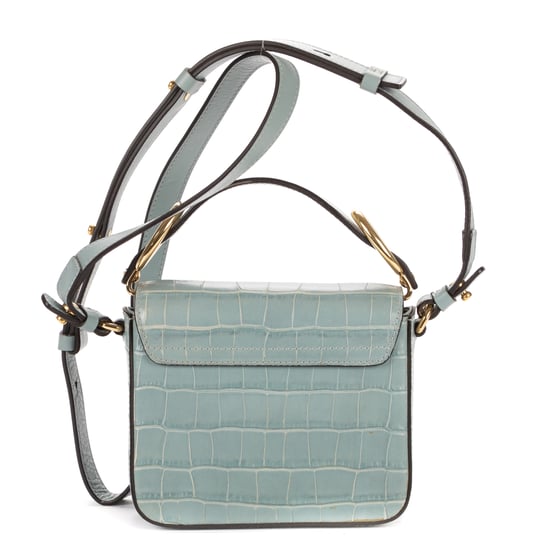 Chloé Mini C Crossbody en azul Cuero de ternero - Image 5