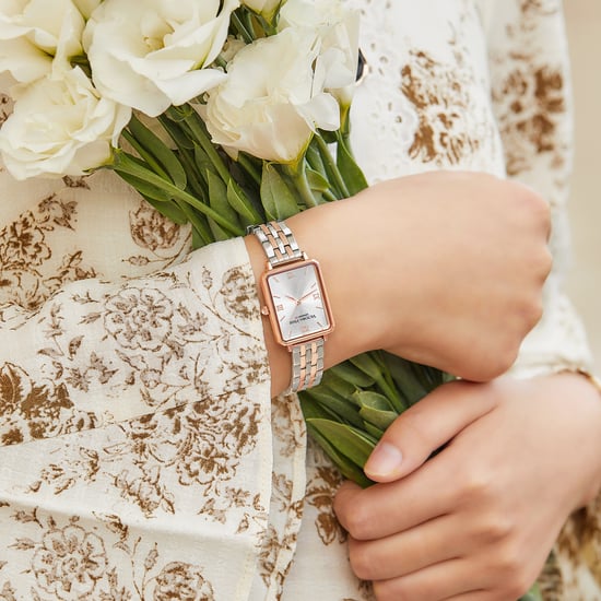 VICTORIA HYDE Rectangle Ladies Watch Green Dial Analogue Quartz Wristwatch with Stainless Steel Bracelet, rose gold - Image 4