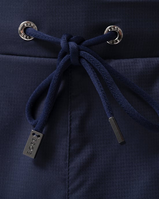 Bañador con detalle de logo en azul marino oscuro - Image 3