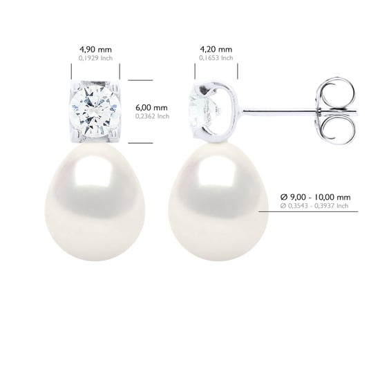 Earrings Solitaire Cubic Zirconia Diameter 4,50 mm - Image 2