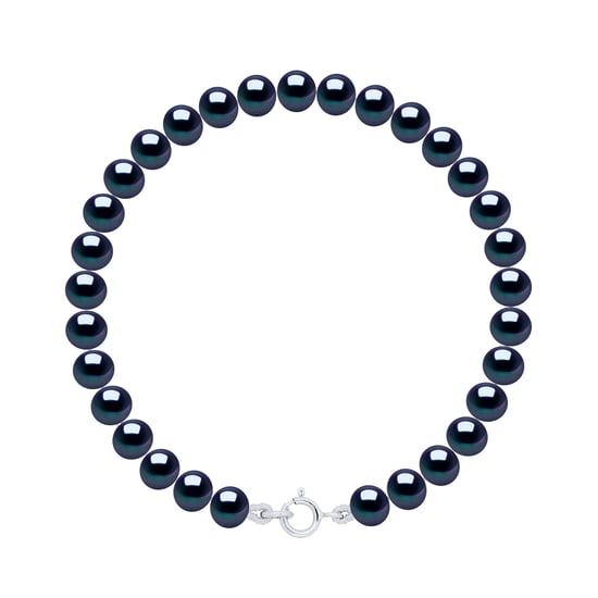 Bracelet of Real Cultured Freshwater Pearls Semi Round 5-6 mm - Image 1