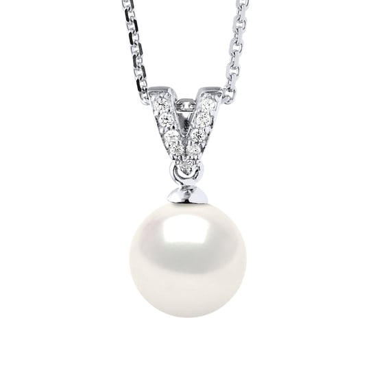 Necklace Prestige Jewelry - Real Cultured Freshwater Pearl Round 9-10 mm - Image 1