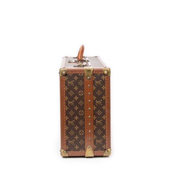 Louis Vuitton Vintage Gemine Trave Case Trunk for Shoes en marrón Lienzo recubierto - Image 3