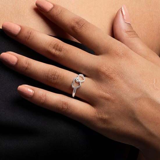 Anillo Doble Corazón para Mujeres en Plata de Ley 925 BIAN026 - Image 3