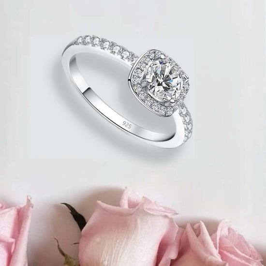 Anillo de Mujer en Plata de Ley 925 con Circón Cúbico en Forma de Cojín Tamaño BIAN020 - Image 3