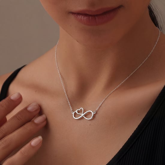 Collar de Corazón Infinito para Mujer en Plata de Ley 925 BICLL024 - Image 3