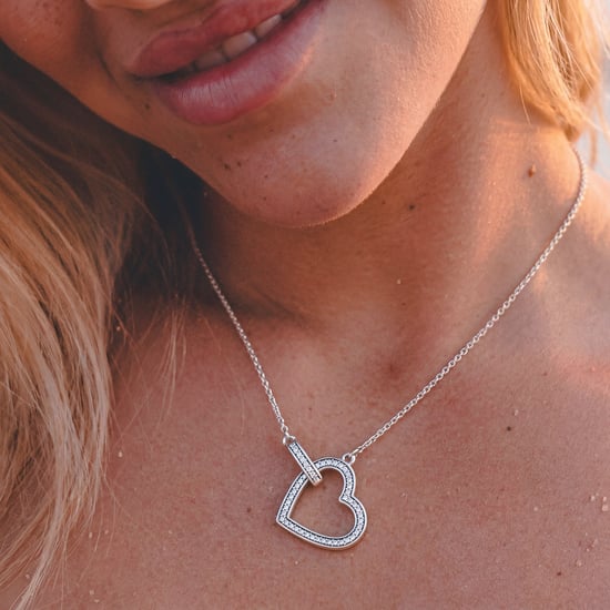 Collar de Mujer, Corazón Inclinado, Plata Esterlina 925 BICLL027 - Image 2
