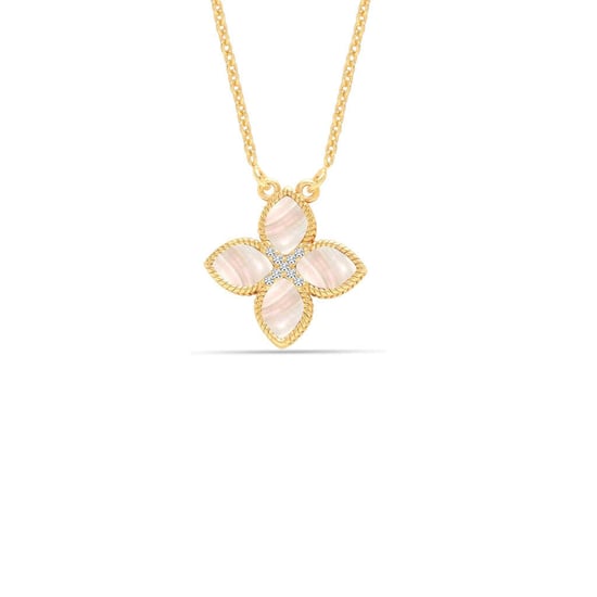 Collar de Mujer Plata Esterlina 925 Baño de Oro con Circón Cubico Brillante BICLL032 - Image 1