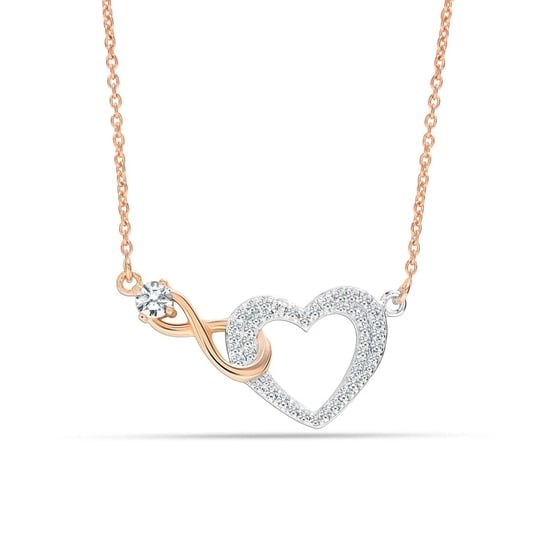 Collar de mujer con colgante de corazón de zirconia cúbica en plata esterlina 925 BICLL017 - Image 1