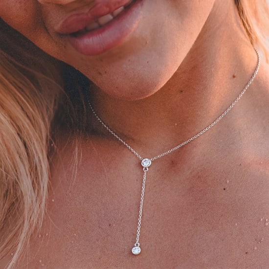 Collar de Lazo para Mujer con Circón en Plata de Ley 925 BICLL022 - Image 3